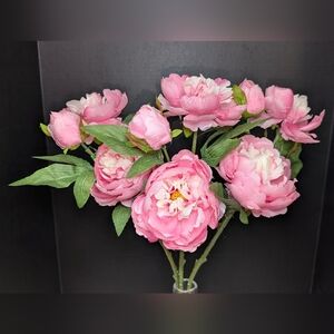 Pink Bi-Color Peony Faux Flower Stem by Ashland Michaels Floral Craft Botanicals